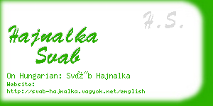 hajnalka svab business card